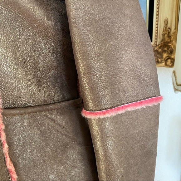 GAS Leather Faux Fur Trim Jacket - Picture 5 of 12